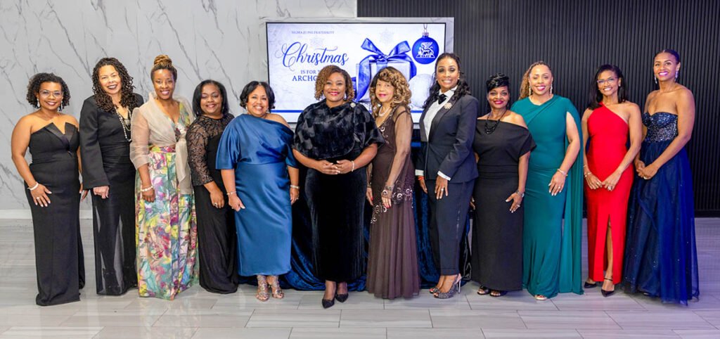 The wives of Pi Boulé Acrons attend the "2025 Christmas For Archousai"